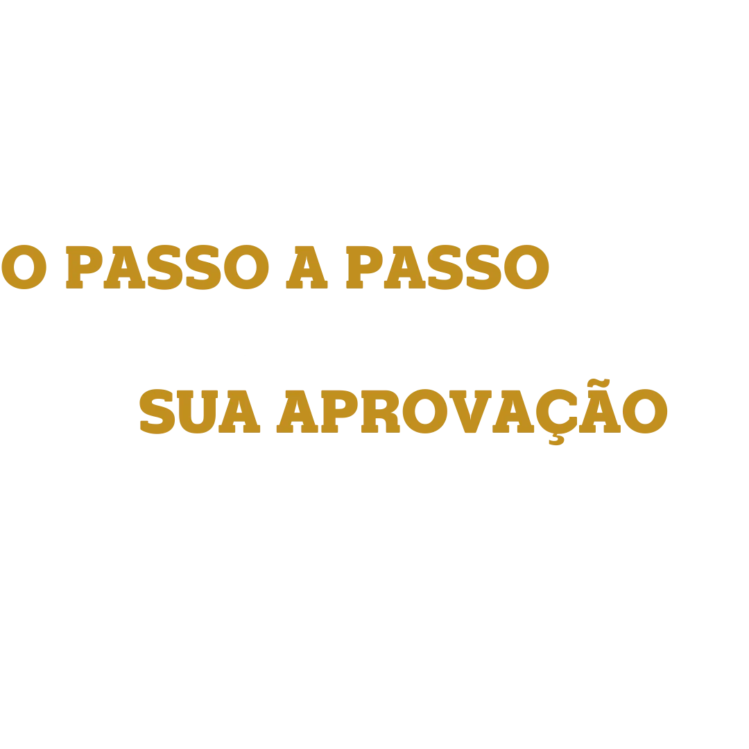 O PASSO A PASSO PARA A SUA APROVAÇÃO SEM PERDER TEMPO
